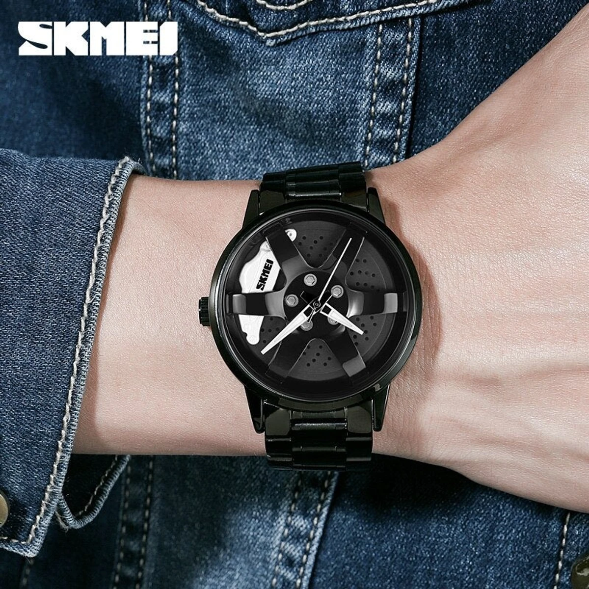 SKMEI WATCH MODEL 1787 CHAIN BLACK DIAL BLACK OR WHITE COLOUR WATCH FOR MAN + এক পিস ব্যাটারি ফ্রি