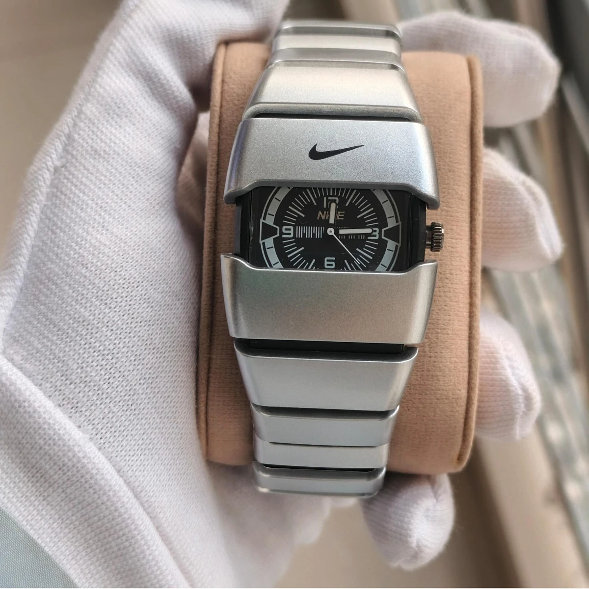 Premium Unisex Stylish Watch – Luxury Design - Nike Watch Model 9090 Full Silver Dial Black Or White -  এক পিস ব্যাটারি ফ্রি