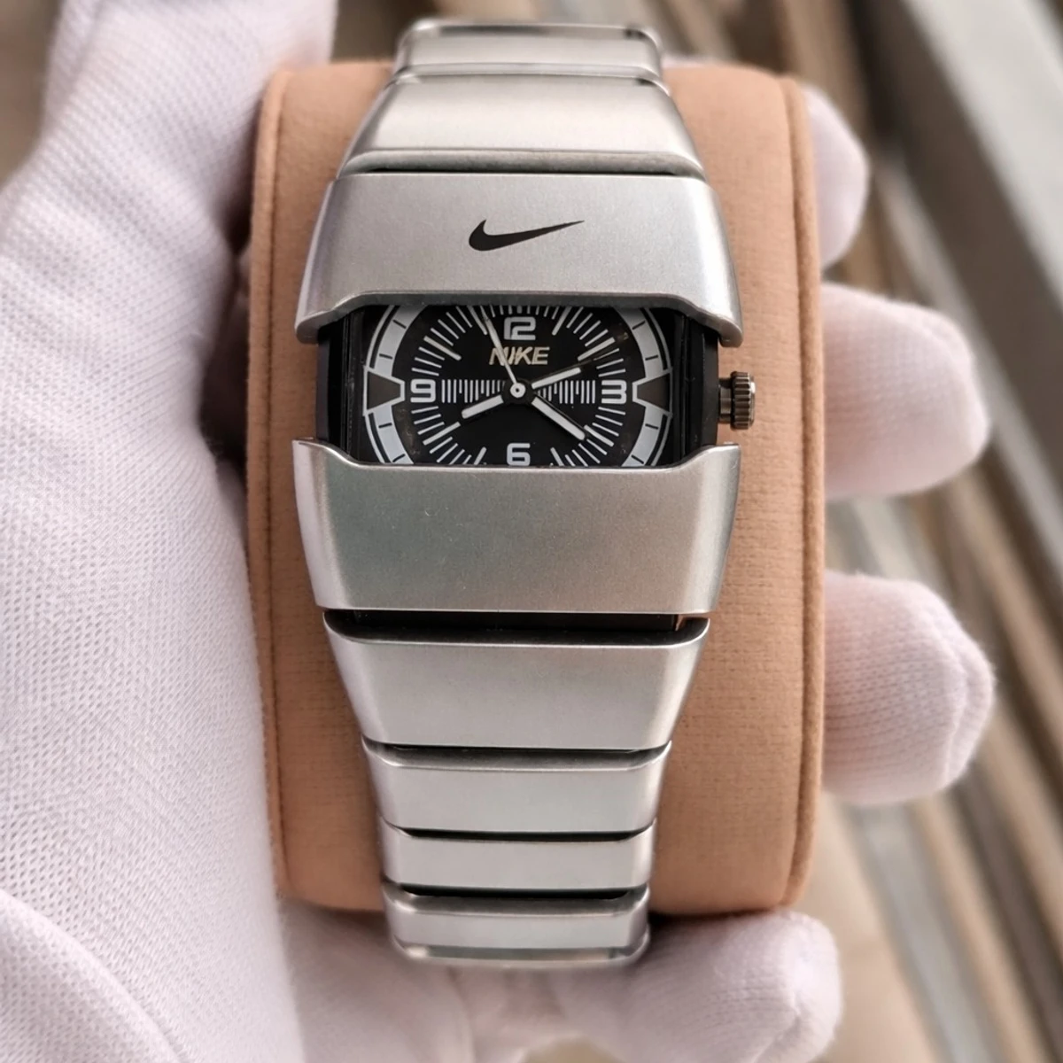 Premium Unisex Stylish Watch – Luxury Design - Nike Watch Model 9090 Full Silver Dial Black Or White -  এক পিস ব্যাটারি ফ্রি