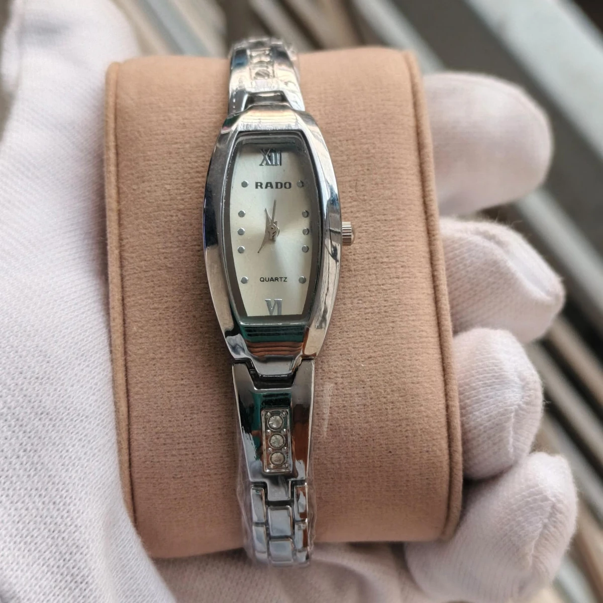 Luxury Ladis Watch Model 6090 Full Silver  Colour Watch Ladis