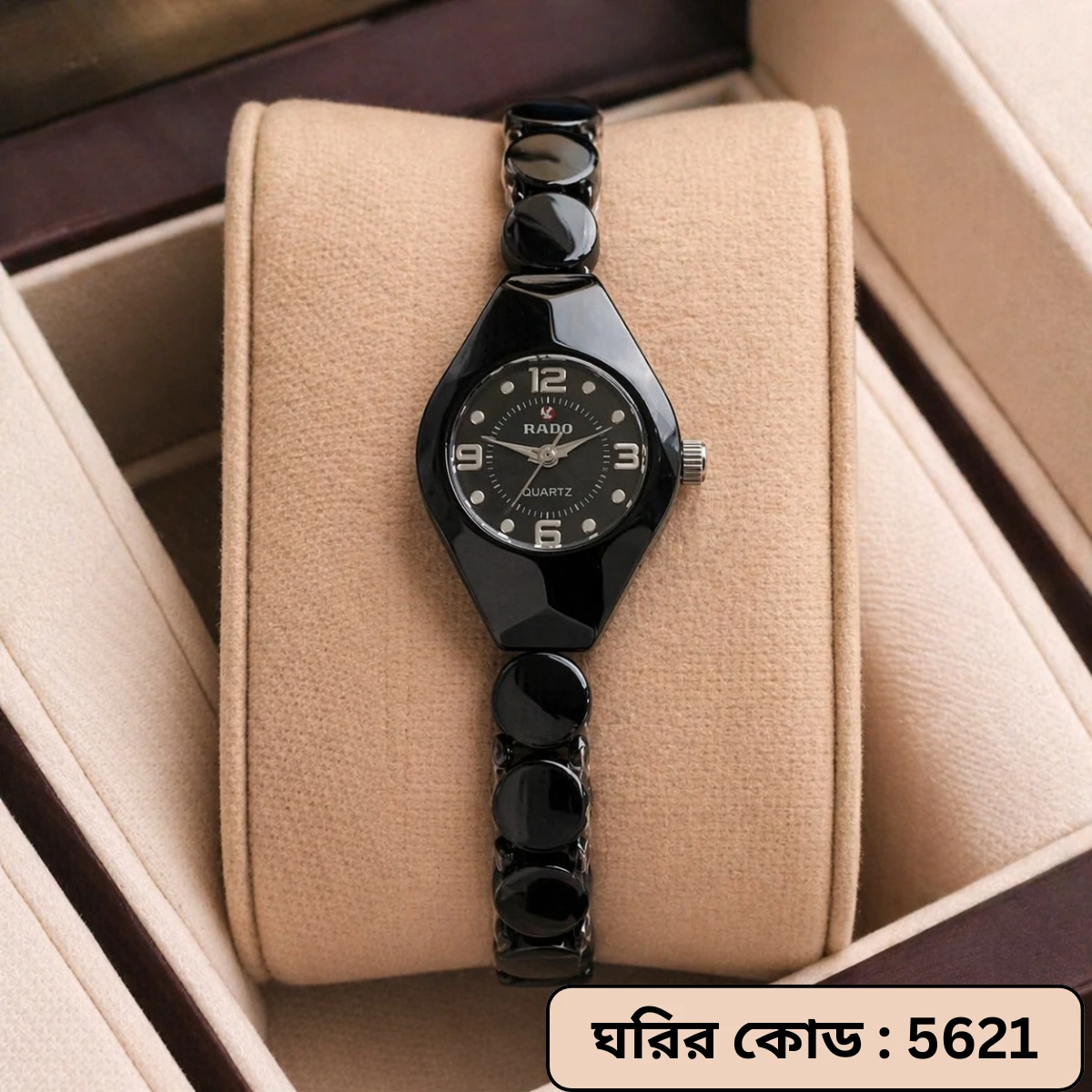 Luxury Ladis Watch Model 5590 Black  Chain  Dial 12.6 , Black  Colour Watch Ladis