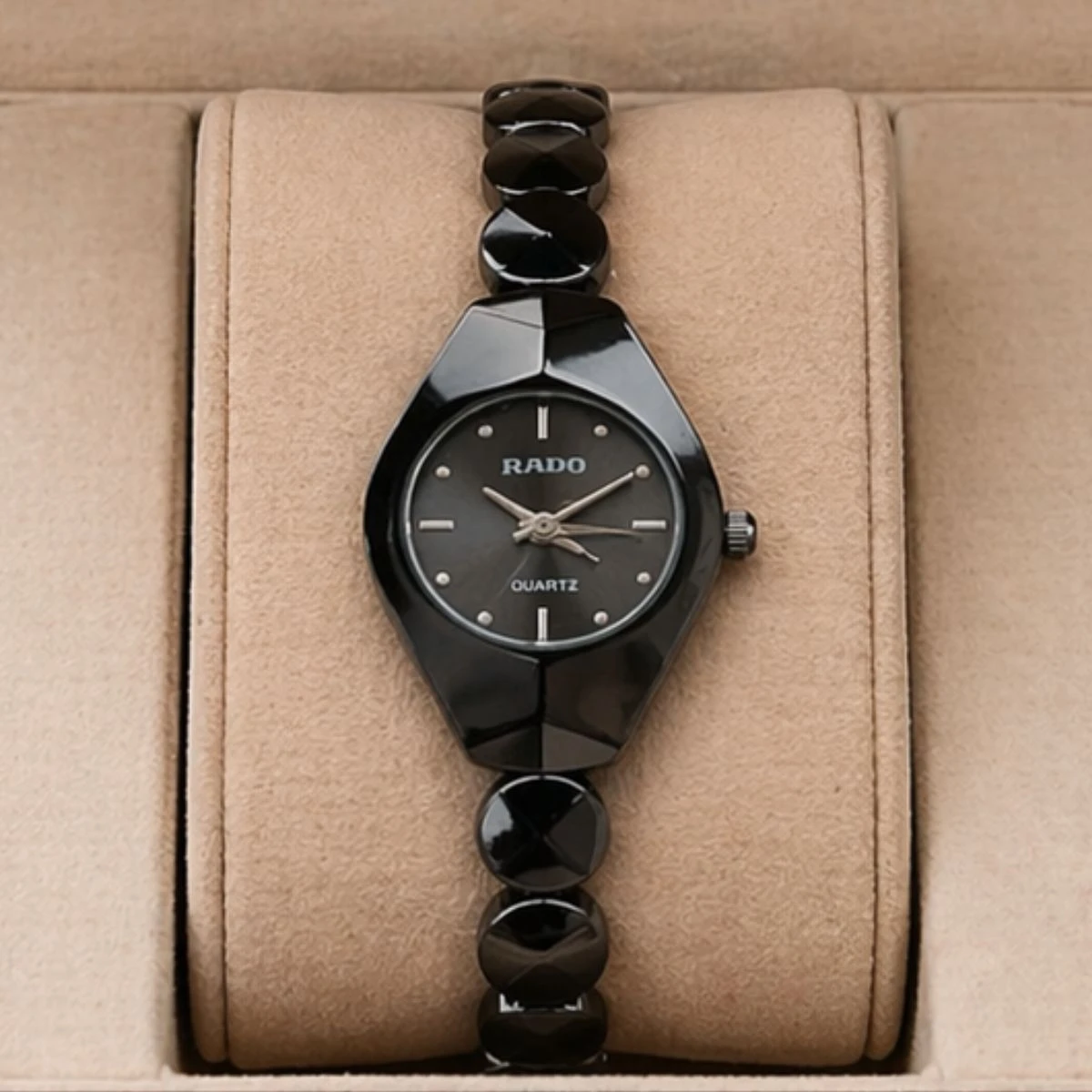 Luxury Ladis Watch Model 5590 Full  Black Colour Watch Ladis