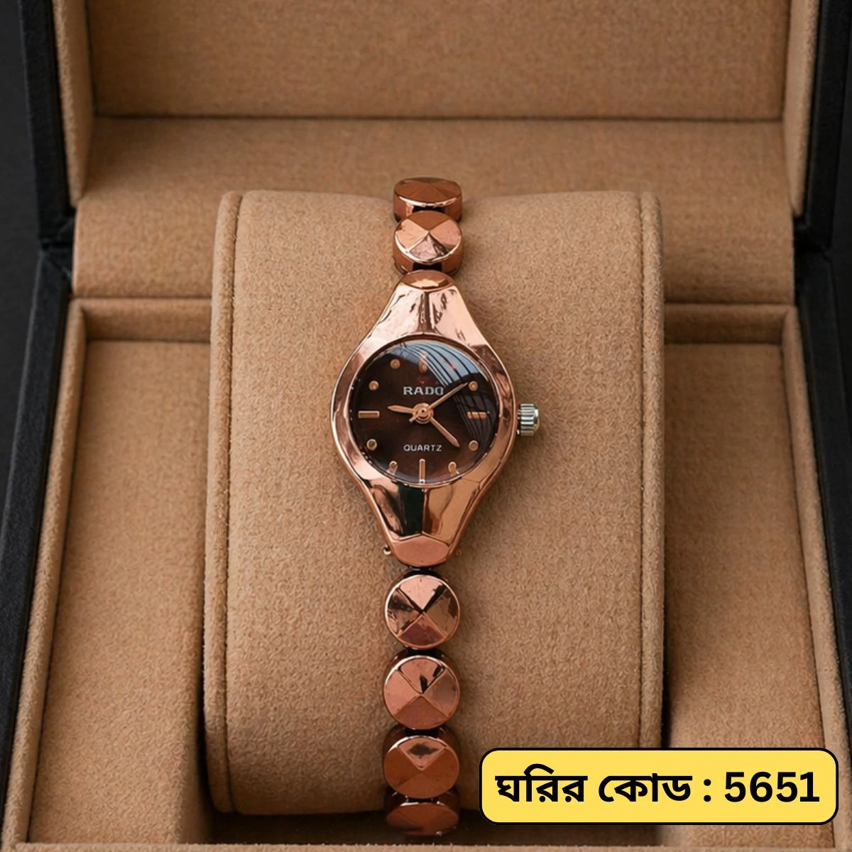Luxury Ladis Watch Model 5590 Rose Golden Colour Watch Women