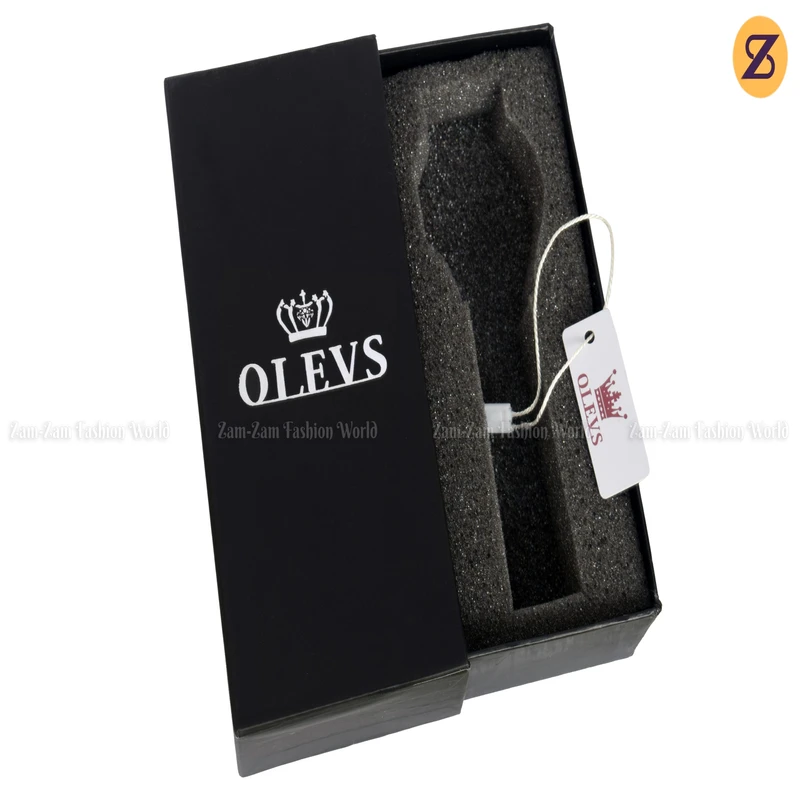 Olevs Model 5563  Black Stainless Steel Analog Wrist Watch For Men - Black full