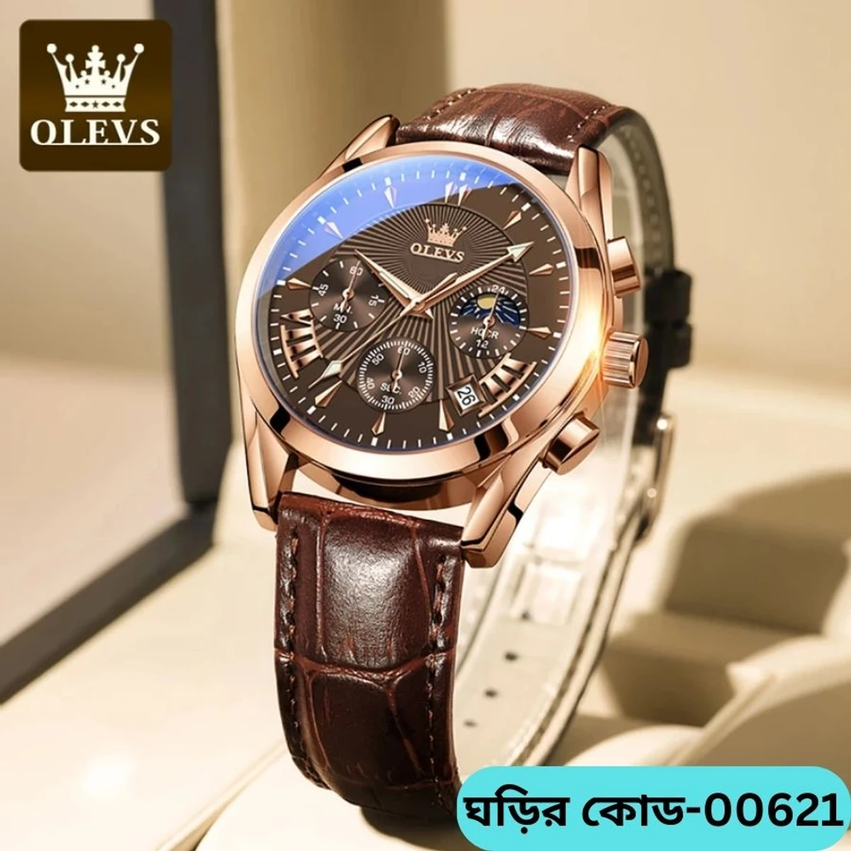 Olevs 2876 new 2022 luxury fashion chronograph active wrist-watch for men - Watch For Men