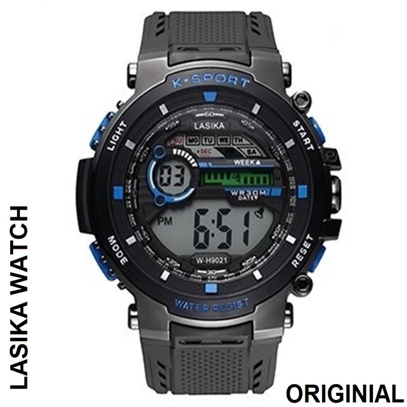 K- SPORTS MODEL-9021 WATER RESISTANCE/ WATERPROOF 30M SILICON DIGITAL WATCH FOR MEN -BLUE