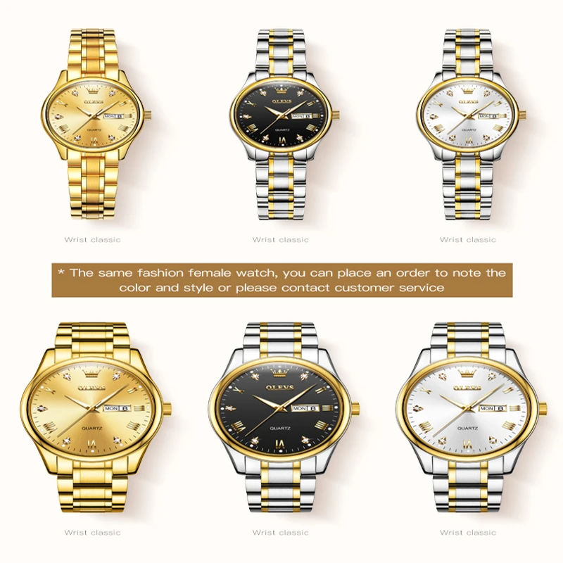 OLEVS MODEL 5563   Classic Quartz Waterproof Watch Popular Casual Men Watch Date Clock MAN 5563 MODEL FULL GOLDEN COOLER WATCH