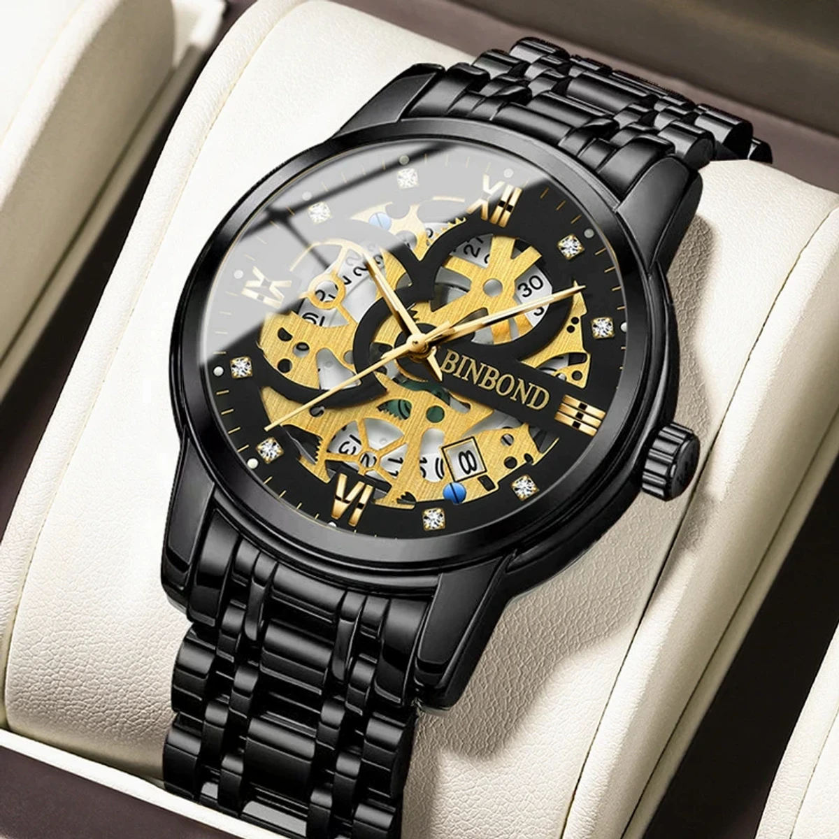Luxury Binbond Non Automatic Design Mechanical Waterproof Watch for Men1