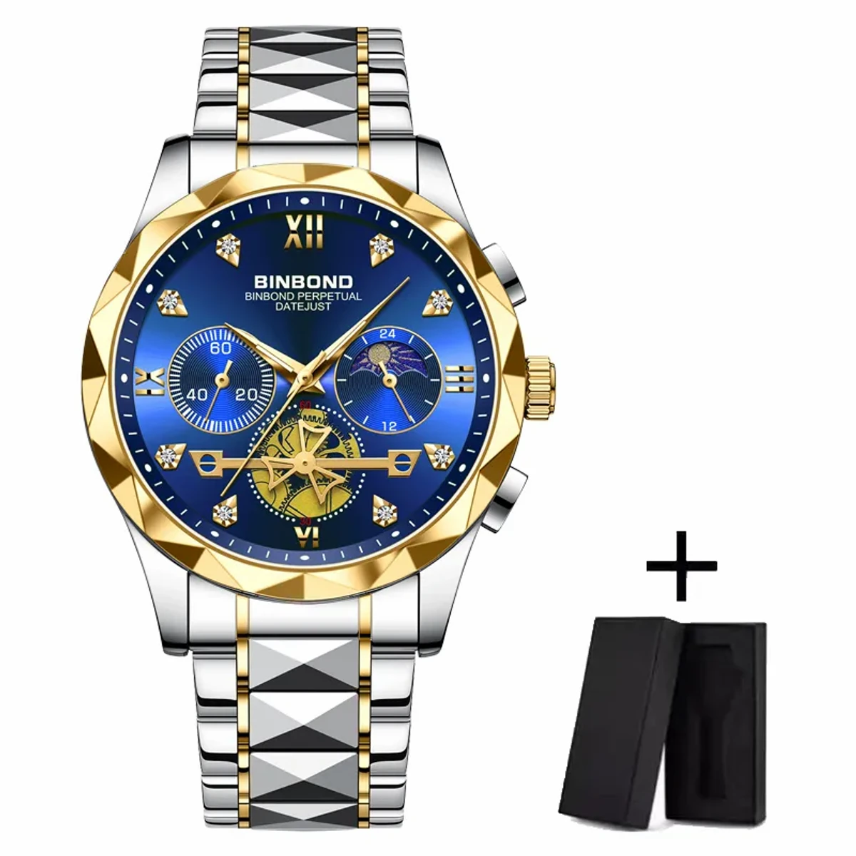 2023 New Luxury Binbond Brand Men's Luminous Watches Stainless Steel ...