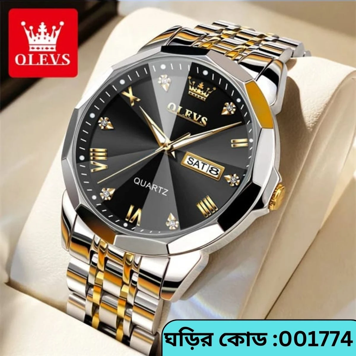 2023 New Luxury OLEVS MODEL 9931 Watch for Men Stainless Steel  Waterproof Watches - 9931 TOTON AR DIAL BLACK