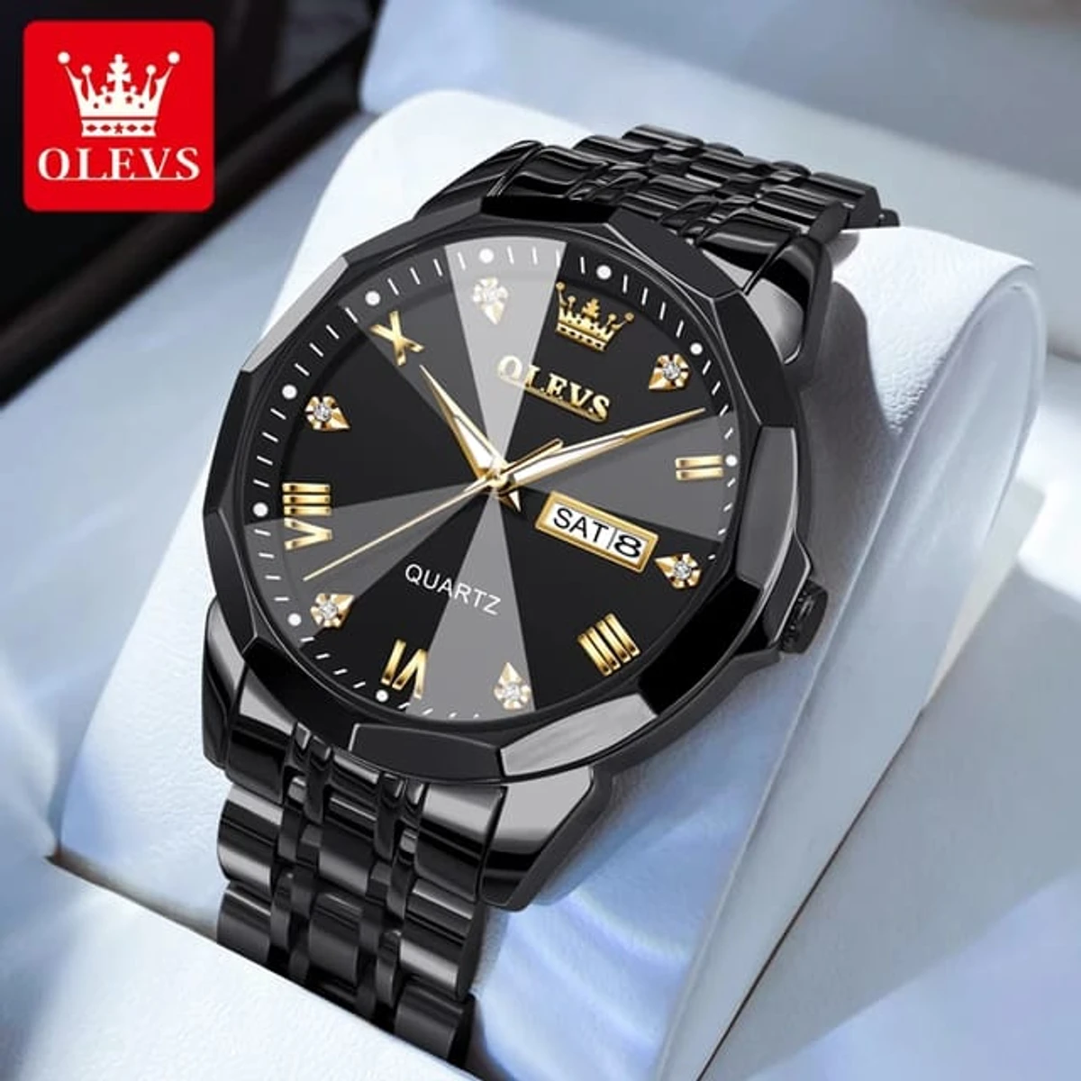 2023 New Luxury OLEVS MODEL 9931 Watch for Men Stainless Steel Waterproof Watches -  9931 FULL BLACK