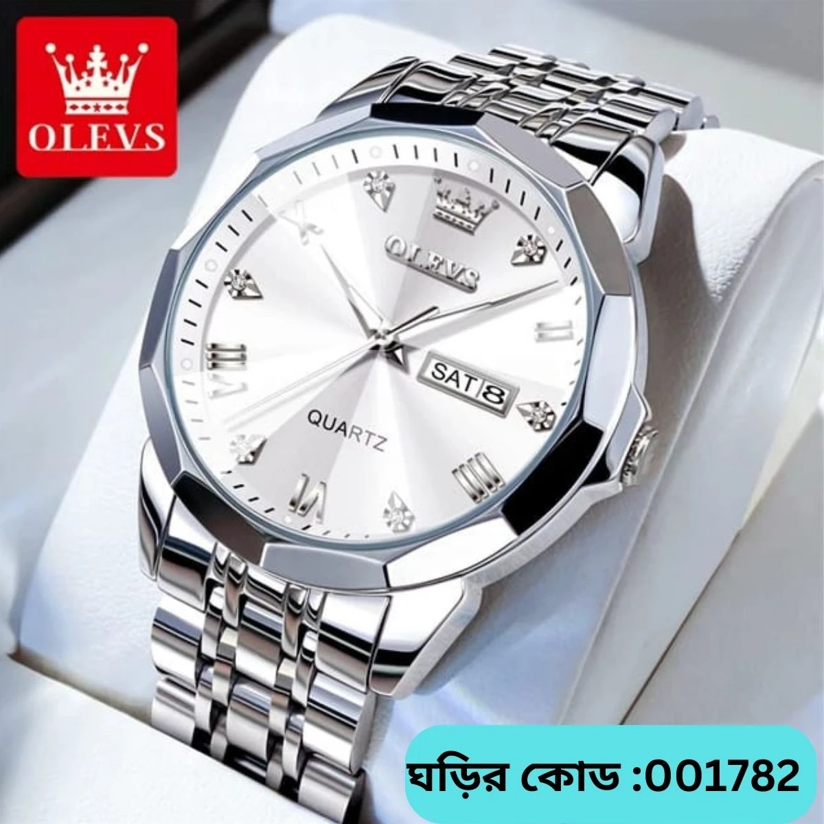 2023 New Luxury OLEVS MODEL 9931 Watch for Men Stainless Steel Waterproof Watches - 9931 FULL SILVER COOLER