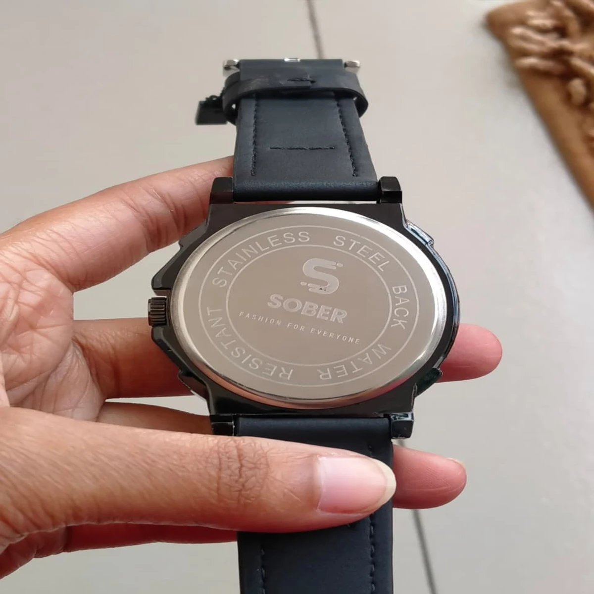 Sober Watch Model 990 Premium Watch Belt Black Dial Black Colour Watch For Man + এক পিস ব্যাটারি ফ্রি।