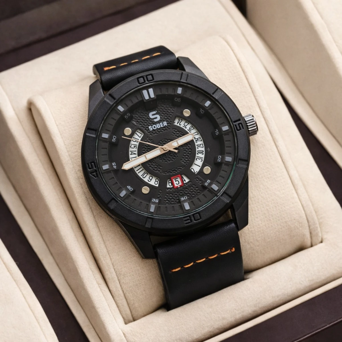 Sober Watch Model 995 Premium Watch Full Black Colour Watch For Man + এক পিস ব্যাটারি ফ্রি।
