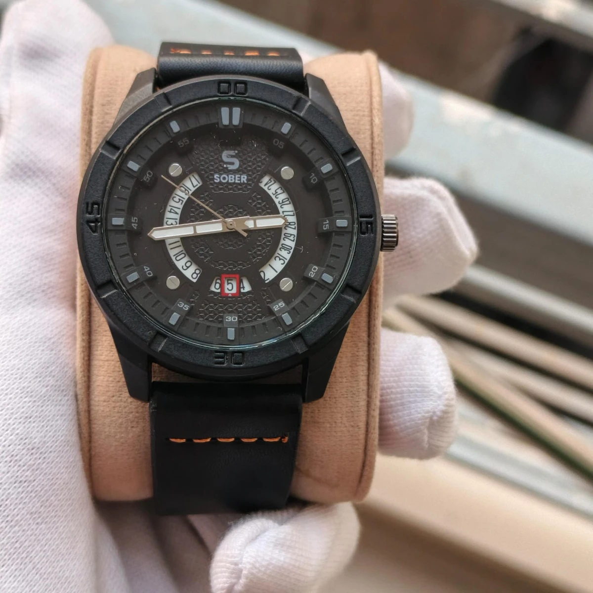 Sober Watch Model 995 Premium Watch Full Black Colour Watch For Man + এক পিস ব্যাটারি ফ্রি।