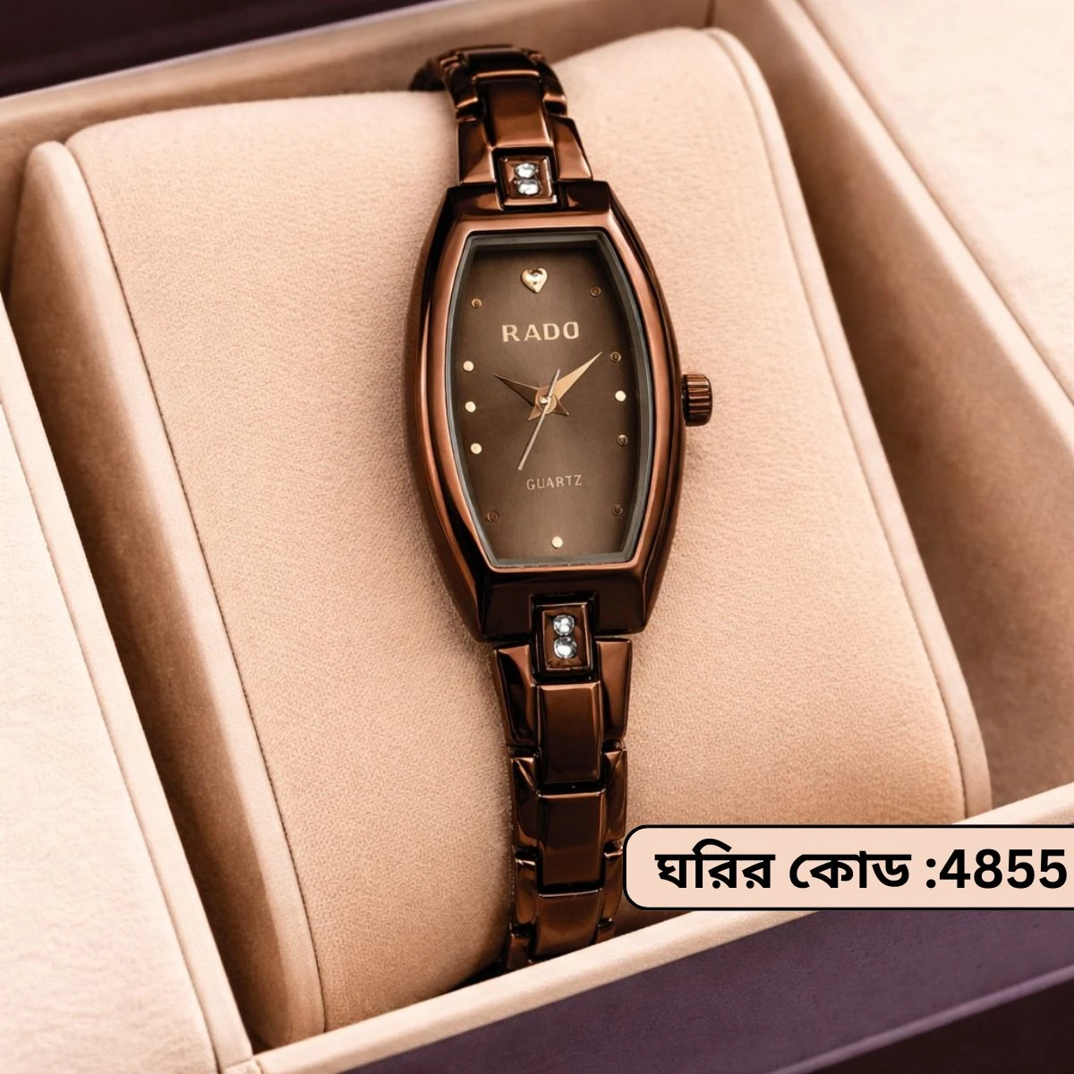 Luxury Ladis Watch Model 6090 Rose Golden Colour Watch Ladis