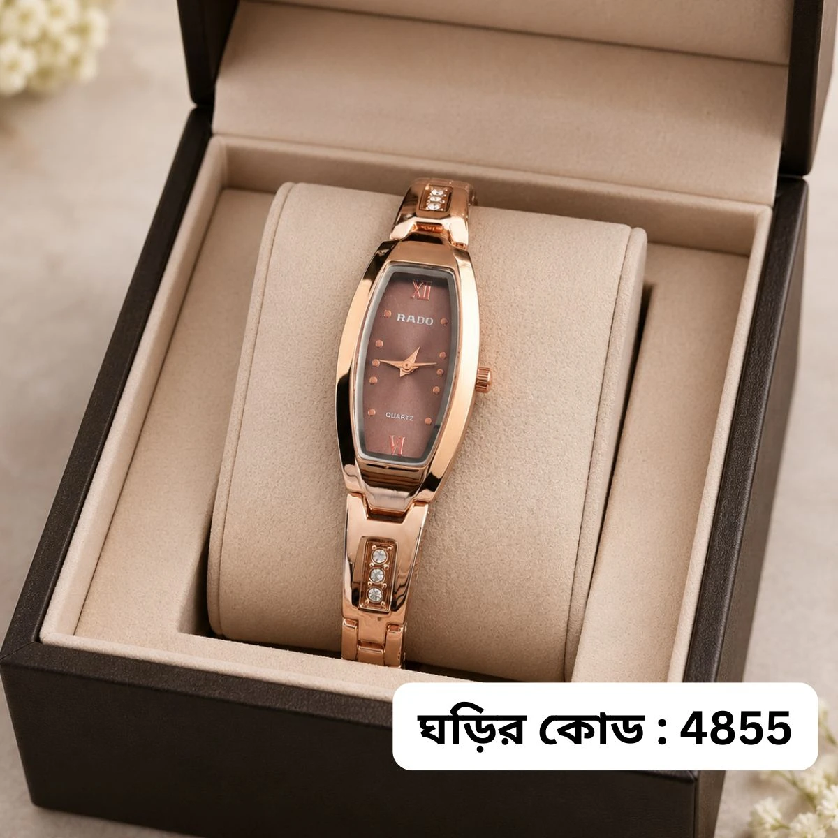 Luxury Ladis Watch Model 6090 Rose Golden Colour Watch Ladis