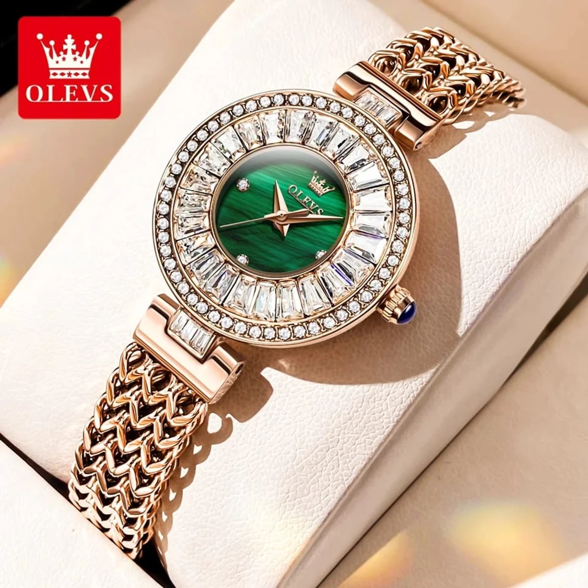 Olevs Ladis Watch Model 9959 Ladis Watch Colour Dial  Green