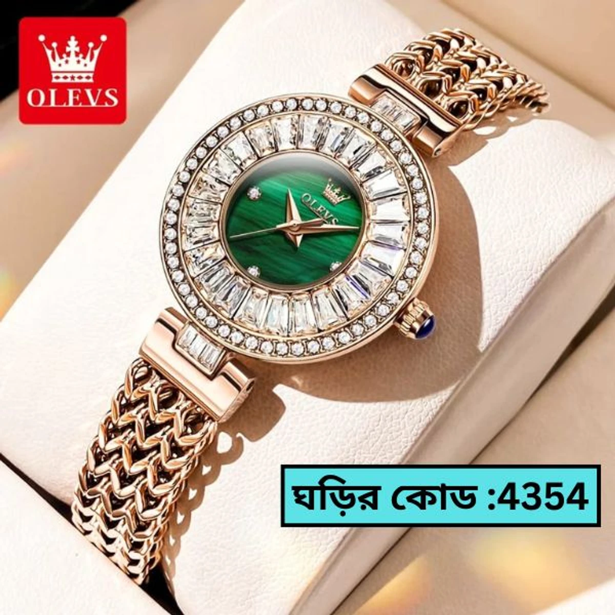 Olevs Ladis Watch Model 9959 Ladis Watch Colour Dial  Green